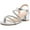 Silver, variant on DADAWEN Women's Open Toe Sandals Chunky Heel Ankle Buckle Heeled Sandals Wedding Party Dress Shoes Silver 7 US