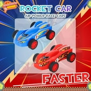 Christmas Gifts for Boys,Car Toys for Kids Ages 8-12,Toys for Boys 8 to 11 Years,Air Powered Cars for Boys and Girls,2 Toy Car Launchers and Air Powered Cars with Ramp and Finish Line