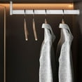 thumbnail image 1 of Top Mounting Closet Rod, L Shape Wardrobe Rod with Adjustable Hanging Base & Flange, 20 40 60 80 Cm Garment Organizer for Balcony Bedroom Laundryroom Changing Room (Color : Silver, Size : 20cm/7.8in, 1 of 1