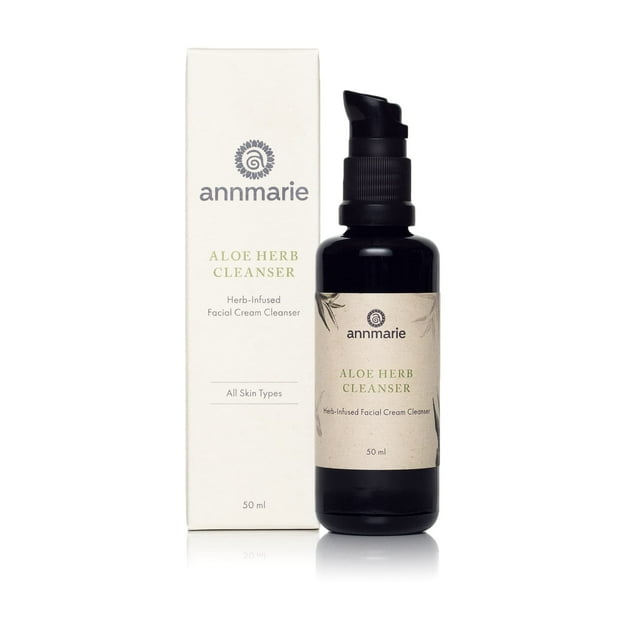 Annmarie Skin Care Limpiador facial de hierbas de aloe - Limpiador suave con pH equilibrado con aceite de coco de aloe vera y caléndula adecuado para todo tipo de piel (1.7 fl oz 1,7 fl oz)