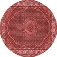 thumbnail image 1 of Ahgly Company Indoor Round Medallion Red Traditional Area Rugs, 7' Round, 1 of 4