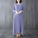 thumbnail image 2 of Vestido suelto de mujer Vestido maxi con bolsillo Manga larga Cuello redondo Vestido casual sól Abanopi  Vestido, 2 of 7