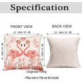 thumbnail image 6 of White and Pink Valentine''s Day Pillow Covers Forever Love Heart Trees Flamingo Rose Floral Hello Valentine Decorative Throw Pillow Cover 20x20 Inch Cotton Linen Cushion Cover for Sofa Couch, 6 of 6