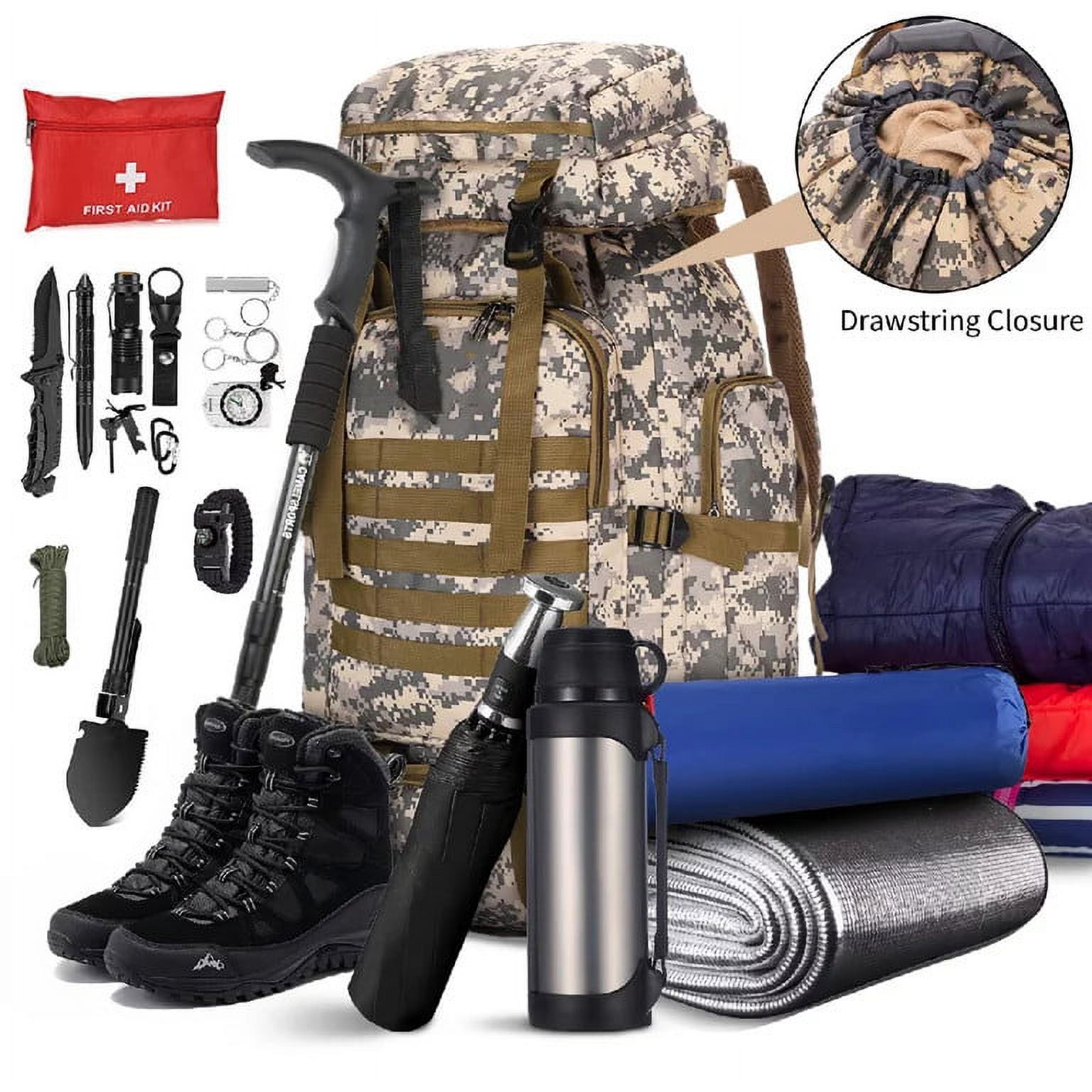 Yqsdg 100L Waterproof Expandable Hiking Backpack photo 5