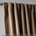 thumbnail image 5 of 3S Brother's Extra Long Solid Luxury Matte Velvet Soft Curtain Antique Brass Single Panel Hanging Back Tap & Rod Pocket Home Décor 5-25 Feet Custom Made Curtains -Made in Turkey Each(52"x228"), 5 of 7
