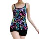 thumbnail image 2 of Trajes de baño para mujer, Trajes de baño para mujer Traje de baño bikini sin espalda con tirantes y tirantes, teñido anudado en color contrastante para mujer, 2 of 6