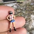 thumbnail image 2 of Milaget 1:64 Helmet Star Characters People Diorama Model Sand Table DIY White, 2 of 7