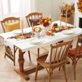 thumbnail image 3 of Harvest Pumpkins Fall Table Runner - 72 Inch Long Farmhouse Maple Leaves Thanksgiving Cotton and Linen Blended Dress Scarves Farmhouse Table Runner for Kitchen Dining, Coffee Table, 13" x 72", 3 of 8