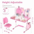 thumbnail image 6 of YNCE Desk for Kids, Kids Desk and Chair Set Height Adjustable for Girls, Kid Study Table and Chair Set with Widened Desktop Storage Drawer, 6 of 8
