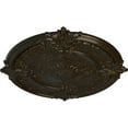 thumbnail image 3 of 30 1/8"OD x 1 1/2"P Attica Acanthus Leaf Ceiling Medallion (Fits Canopies up to 3 1/4"), Hand-Painted Stone Hearth Crackle, 3 of 6