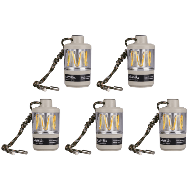 5uds. Luz LED COB para acampar, 4 modos de iluminación, luz de banco de energía para senderismo, patio de escalada