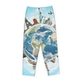 thumbnail image 4 of Goofa World Travel Printed Soft Pajama Pants for Women, Wide Leg Comfy Casual Lounge Yoga Pants-Medium, 4 of 9