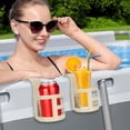 thumbnail image 3 of Pool Drink Holder, Round Shape Poolside Cup Holder Strong Load Bearing Lightweight  For Drinks, 3 of 8