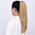 thumbnail image 5 of ORUYROP Extension de Queue de Cheval Blonde, extensions de Cheveux de Queue de Cheval 20 Pouces Extension de Cheveux Queue de Cheval Griffe Bouclée Postiche Synthétique d'Apparence Naturelle pour Femmes, 5 of 5