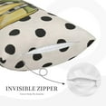 thumbnail image 5 of Summer Pillow Covers 12x20 Set of 2, Yellow Lemons Polka Dots Decorative Throw Pillow Cases Watercolor Summer Seasonal Linen Decorations for Home Bed Car Spring Decor, 5 of 6