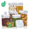 thumbnail image 5 of Vtopmart Contenedores herméticos de almacenamiento de alimentos, 7 piezas de contenedores de cereales de plástico sin BPA con tapas de fácil cierre, para organización y almacenamiento de despensa de c, 5 of 5