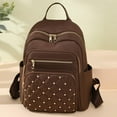 thumbnail image 4 of Belrova Casual Lightweight Backpack for Women Vintage Fashion Solid Color Check Shoulder Bags, 4 of 5
