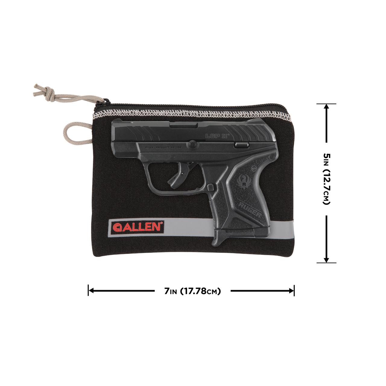 Allen Company Lockable Firearm Storage Pouch, 5"-7" Firearms, 2-Pack