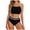 Black, variant on Girls Swimsuit 2 Piece Bikini Sets Sporty Cross-Back Bathing Suit Color Block Beach Pool Swimwear 9-16T (XL, Navy)