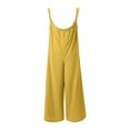 thumbnail image 5 of Plus Size Jumpsuit Plus Size Jumpsuits For Women Dressy Wide Leg Jumpsuits Sexy Halter Rompers Summer Linen Formal Jumpsuit,Yellow Women'S Polyester Casual Pants M, 5 of 5
