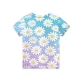 thumbnail image 4 of Abcomgle Girls Tee Shirts 7-16 Crewneck Daisy Flower Print Toddler Girls T-Shirts Short Sleeve Toddler T-Shirt Summer Trendy Cotton Tee Tops Girls, 4 of 5