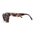 thumbnail image 3 of Womens Thick Angular Bevel Rim Geometric Cat Eye Sunglasses Beige Tortoise Smoke, 3 of 4