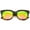 Orange-Block-Tortoise / Pink-Green Mirror, variant on sunglassLA - Oversize Block Tortoise Print Mirror Lens Square Horn Rimmed Sunglasses - 53mm