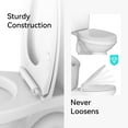 thumbnail image 4 of R&T Elongated 400 pound Toilet Seat, Heavy Duty Oval Plastic Toilet Seat Soft Close White B1130, 4 of 13