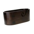 thumbnail image 3 of Tachiuwa Wood Yarn Bowl Yarn Holder Oval Portable Large Knitting Storage Bowl with Holes for Knitters Mother Beginners Knitting Lovers Dark Brown, 3 of 9