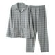 thumbnail image 1 of Pijamas de otoño para hombre, ropa de casa, pijamas de manga larga y pantalones largos, ropa de dormir para hombre, pijamas de algodón completo para dormir en el salón, XL, 1 of 1