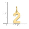 thumbnail image 3 of 14K Yellow Gold Charm Pendant Themed 2 18 mm 7 Small Polished Number, 3 of 3