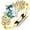 Yellow Gold, variant on 925 Sterling Silver Hexagon Natural Moss Agate Ring with CZ for Women infinity Promise Engagement Rings Jewelry for Wife Her