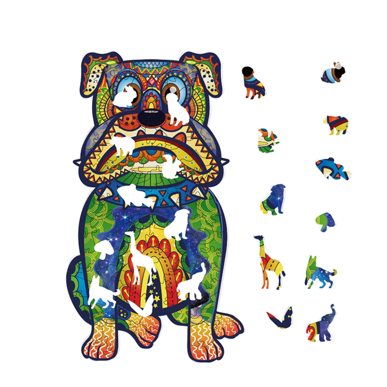 Details about   Wooden Jigsaw Puzzles Unique Animal Jigsaw Pieces Best Gift for Adult and Kids