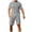Gray, variant on Men's Casual Tracksuit Set Loose Fit Men Summer Sets Casual Henley T Shirts For Men Stretch Holiday Fashionable Set Outfits For Men 2 Piece Sets Formal Black XXXL