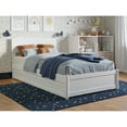 thumbnail image 3 of Wesley Twin Wood Platform Bed with Panel Footboard and Twin Trundle in White, 3 of 10
