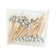 thumbnail image 1 of 100 brochetas de madera desechables de 12 cm | Palillos decorativos para frutas con cuentas doradas | Textura dura y duradera, sin rebabas, uso seguro | Palitos para aperitivos, fiestas, barbacoas, 1 of 1