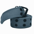 thumbnail image 2 of Men's Women's Double Grommet 2 Hole Belts Canvas Web Solid Casual Belt Gray Size XL, 2 of 5