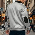 thumbnail image 6 of Yiaimeir Men Quarter Zip Pullover Sweatshirt Long Sleeve Lightweight Stand Collar Casual Athletic Top with Chest Pocket, 6 of 7