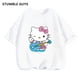 thumbnail image 3 of Camiseta de verano de Hello Kitty, camiseta de camionero para niños, camiseta de anime Kawaii, ropa informal de dibujos animados, camiseta, ropa para niños, camisetas para niñas y niños, 3 of 5