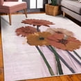 thumbnail image 3 of Gerber Daisy Decorative Rug, Posy of Spring Flowers Oil Painting Impressionist Still Life Pattern, Quality Carpet for Bedroom Dorm and Living Room, 6 Sizes, Cinnamon Rose, by Ambesonne, 3 of 4