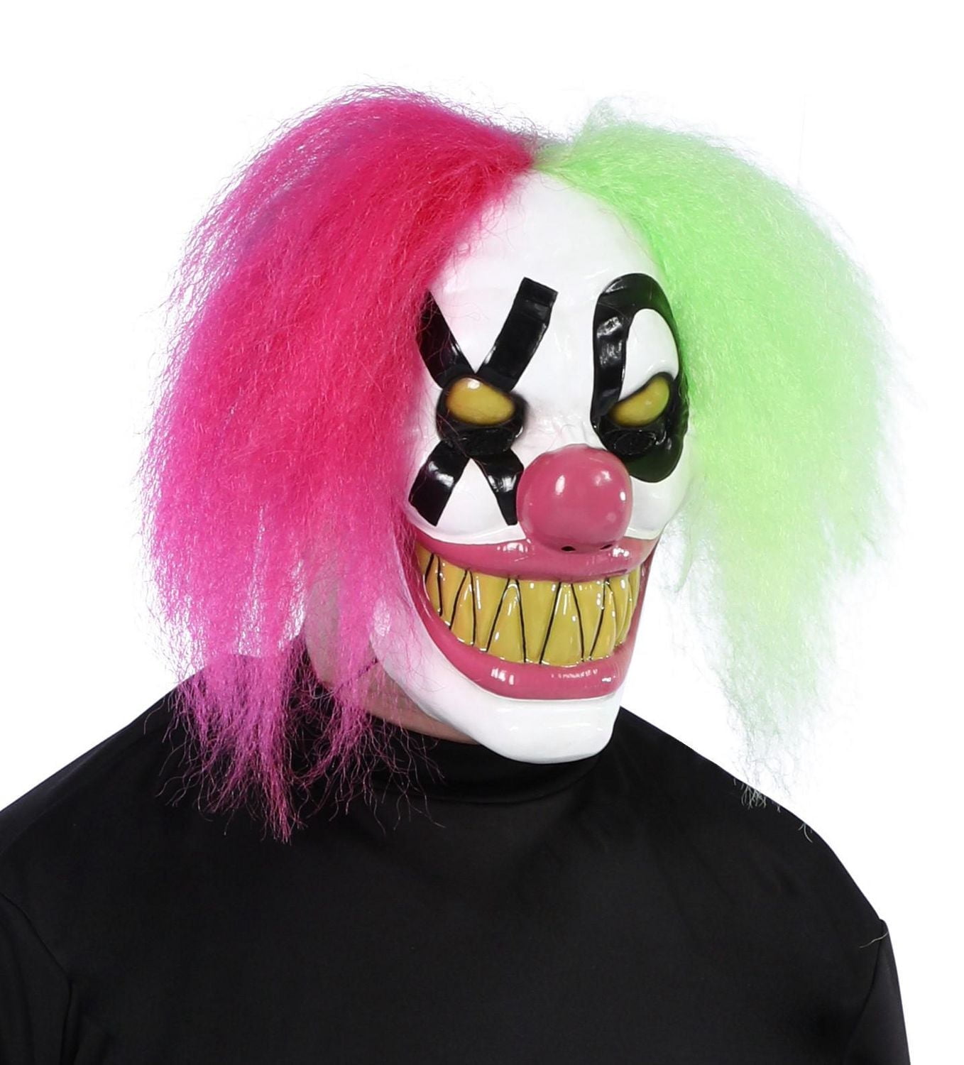 Way to Celebrate Adult Unisex Halloween Xtreme Neon XO Clown Mask Costume Accessory