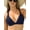 Navy Blue, variant on Ocean Blues Women's Ruched Triangle Bikini Top Criss Cross Tie Back Swimsuit Bathing Suits Top