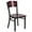 Mahogany Wood Back/Mahogany Wood Seat/Black Metal Frame, variant on Flash Furniture HERCULES Series Black 4 Square Back Metal Restaurant Chair - Mahogany Wood Back, Black Vinyl Seat