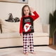 thumbnail image 4 of Pijamas navideños para padres e hijos con estampado de Papá Noel para primavera y otoño, 4 of 5