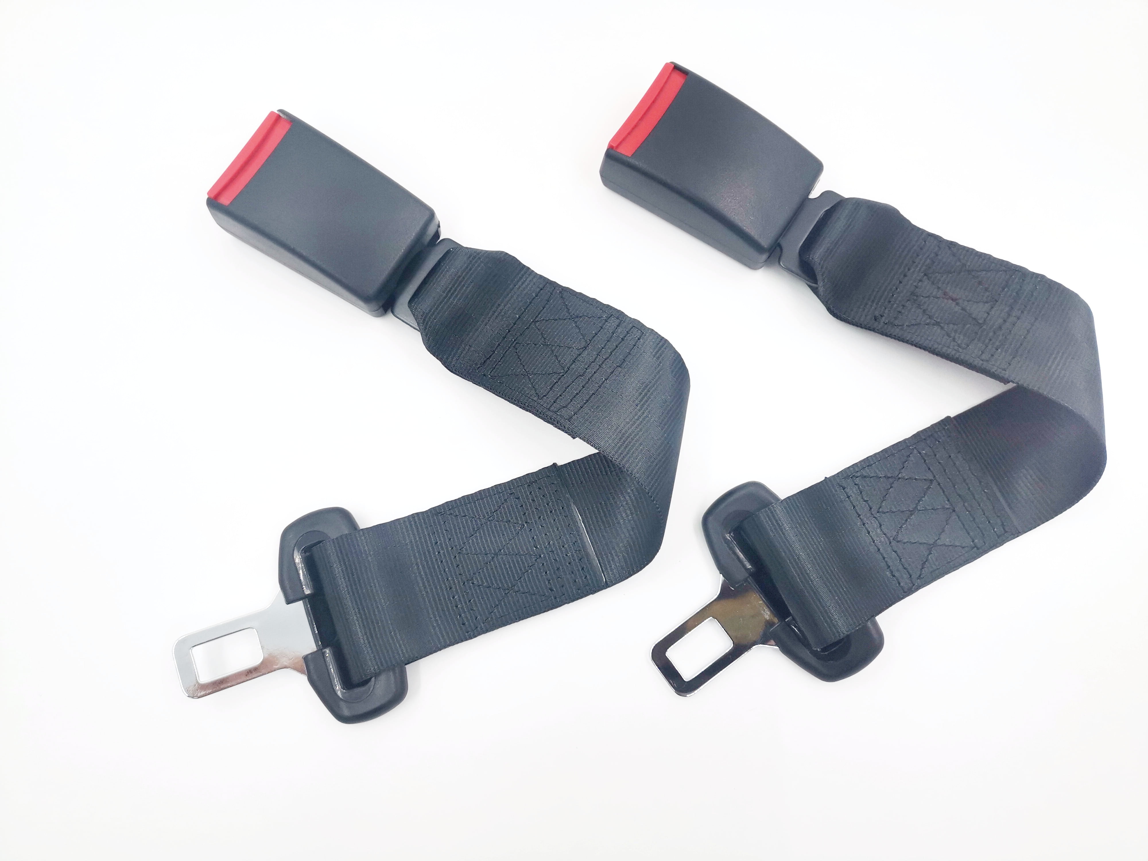 Audi A4 Seat Belt Extension Adds 5" Rigid E4 Safety Certified Black 