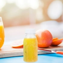 KONTONTY 10pcs Plastic Empty Juice Bottles Reusable Water Bottles with Caps Clear Drink Containers 100ml Plastic Juice Bottles