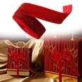 thumbnail image 6 of HOMYL Christmas Ribbons Wrapping Ribbons Floral Bouquet Decorations Wired Edge Ribbons 25mm, 6 of 8