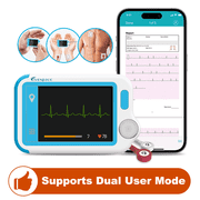 Livenpace Portable ECG/EKG Monitor with Touchscreen, Heart Rhythm Recorder, Dual User Mode, App