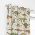 thumbnail image 2 of Coolnut Room Darkening Window Curtains Panels Drapes Retro Dinosaurs Adventure Safari Pattern Thermal Insulated Grommet Blackout Curtains 84x55in 2 Panels, 2 of 4