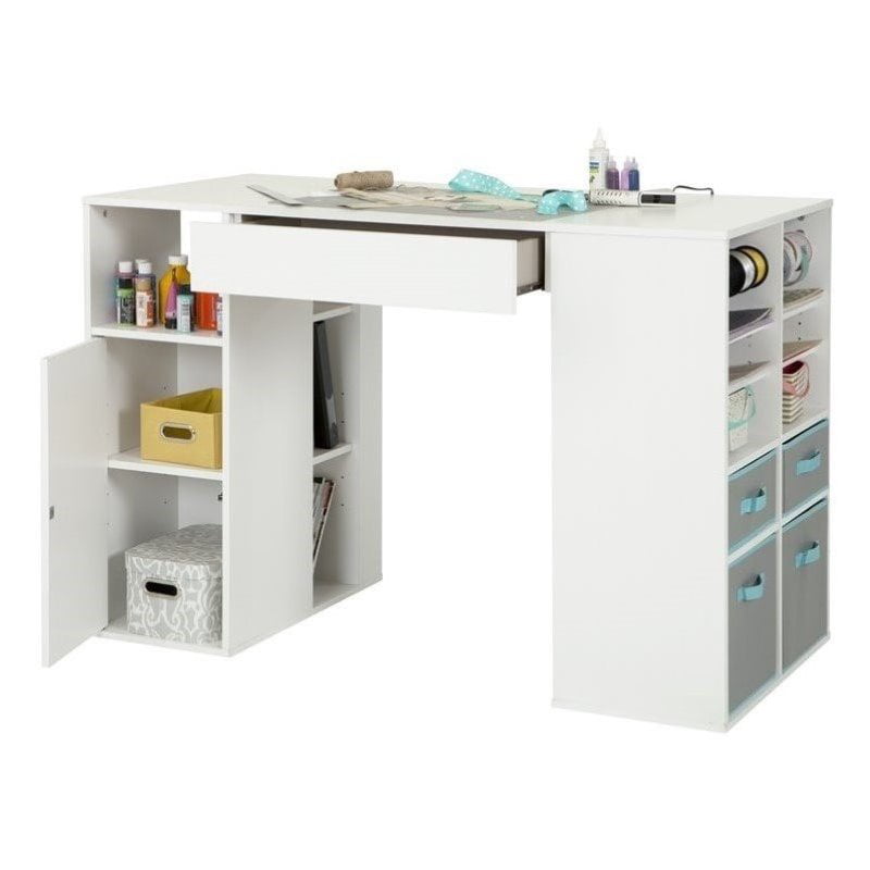 Pemberly Row Storage Counter Height, Craft Work Table With Storage